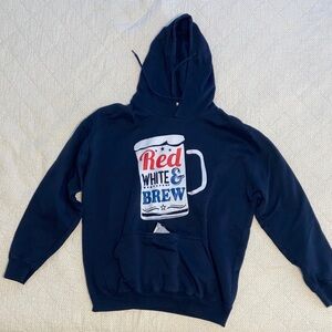 Navy Blue Graphic Hoodie